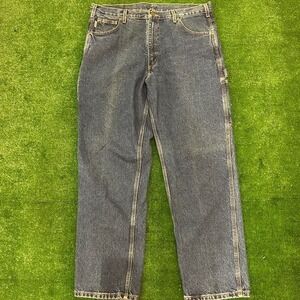 Carhartt Blue Carpenter Denim Workwear Utility Jeans 38x32